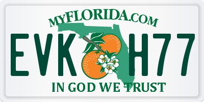 FL license plate EVKH77