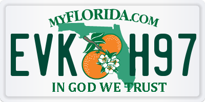 FL license plate EVKH97