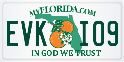 FL license plate EVKI09