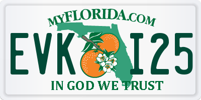 FL license plate EVKI25