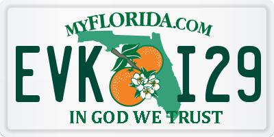 FL license plate EVKI29