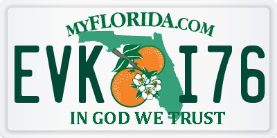 FL license plate EVKI76