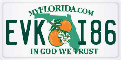 FL license plate EVKI86