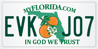 FL license plate EVKJ07