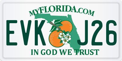 FL license plate EVKJ26