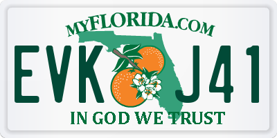 FL license plate EVKJ41