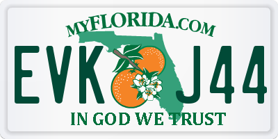 FL license plate EVKJ44