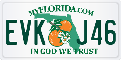 FL license plate EVKJ46
