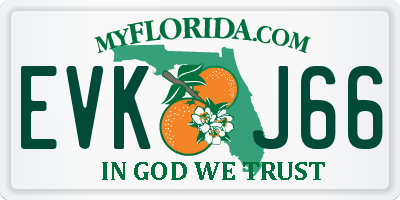 FL license plate EVKJ66