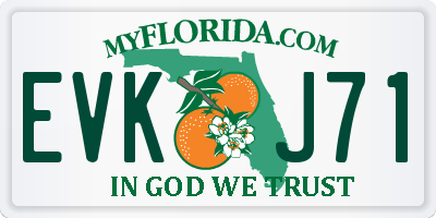 FL license plate EVKJ71