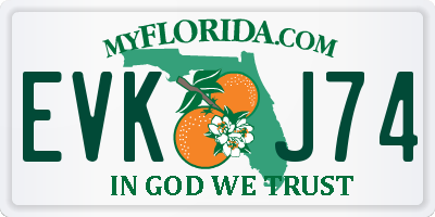FL license plate EVKJ74