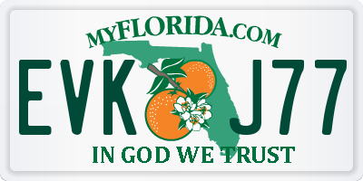 FL license plate EVKJ77