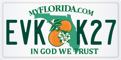 FL license plate EVKK27