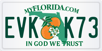 FL license plate EVKK73