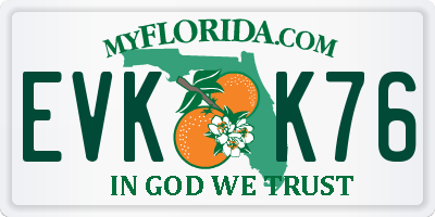 FL license plate EVKK76