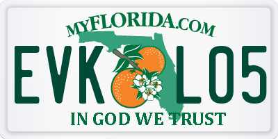 FL license plate EVKL05