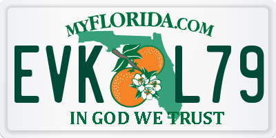 FL license plate EVKL79