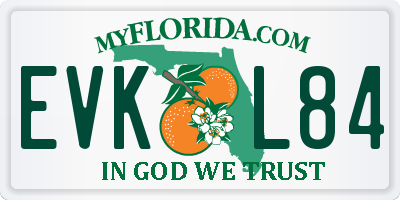 FL license plate EVKL84
