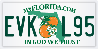 FL license plate EVKL95