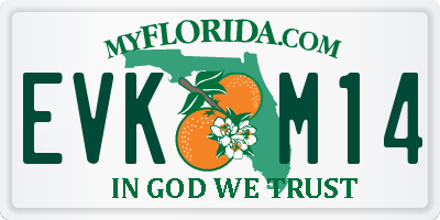 FL license plate EVKM14