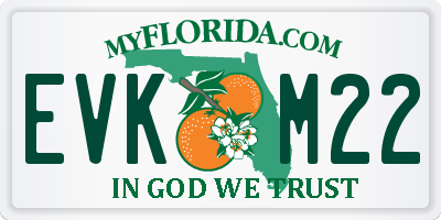 FL license plate EVKM22