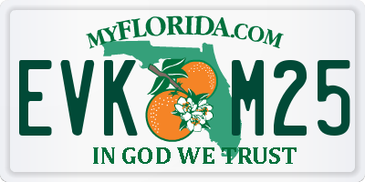 FL license plate EVKM25