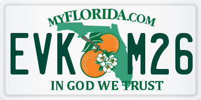FL license plate EVKM26
