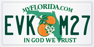 FL license plate EVKM27