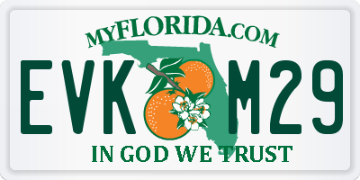 FL license plate EVKM29