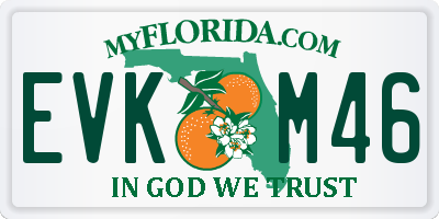 FL license plate EVKM46