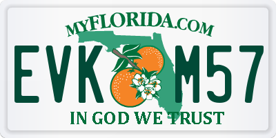 FL license plate EVKM57