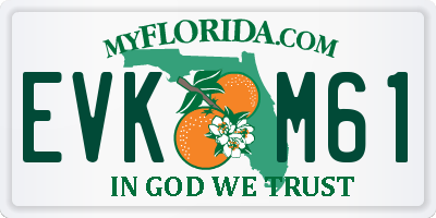FL license plate EVKM61