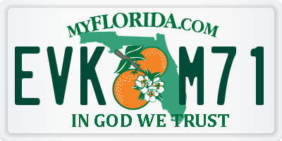 FL license plate EVKM71