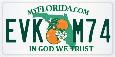 FL license plate EVKM74