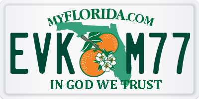FL license plate EVKM77