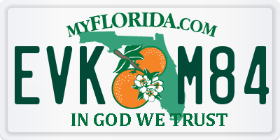 FL license plate EVKM84