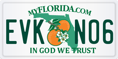 FL license plate EVKN06