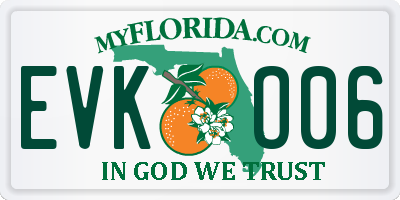 FL license plate EVKO06