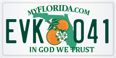 FL license plate EVKO41
