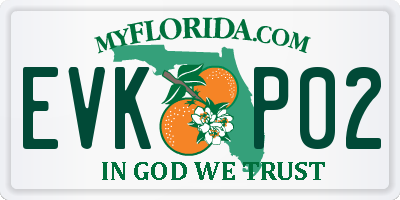 FL license plate EVKP02