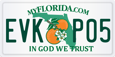 FL license plate EVKP05