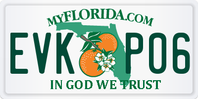 FL license plate EVKP06