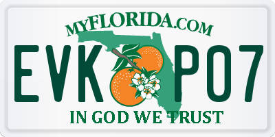 FL license plate EVKP07