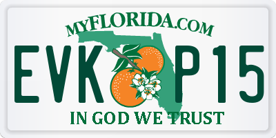 FL license plate EVKP15
