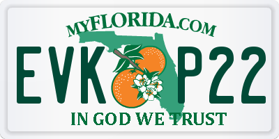 FL license plate EVKP22