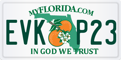 FL license plate EVKP23