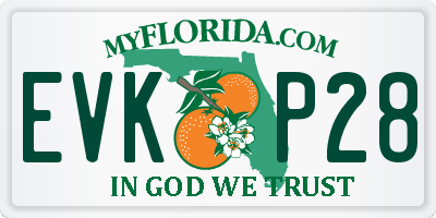 FL license plate EVKP28