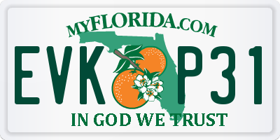 FL license plate EVKP31