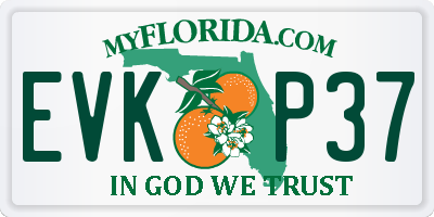 FL license plate EVKP37