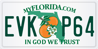 FL license plate EVKP64